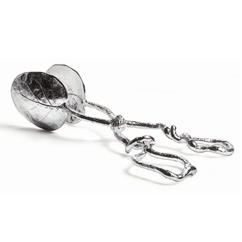 Silver Botanical Serving Tongs