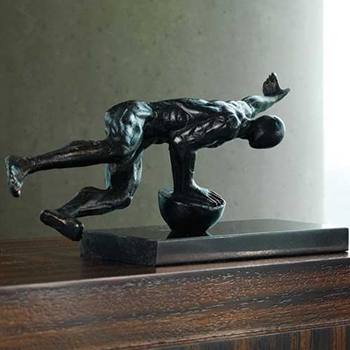 Push Up Bronze Figure
