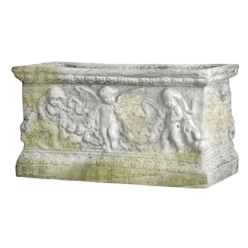 Planter Putti 15W/7D/8H White Moss