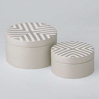 Chevron Box Silver/Wh 6.5 & 8.5in