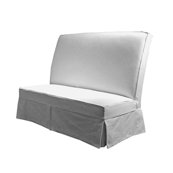 Olivia Banquet 66W/36D/50H White Denim