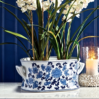 Delft Planter Lotus 20W/12D/8H