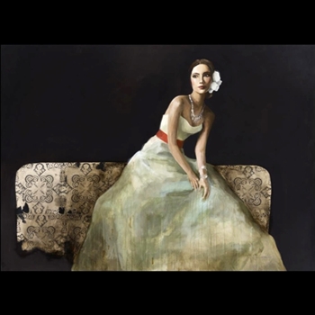 36W/26H Giclee - Lady on Bed, Sarah Atkinson - Custom Sizes  - 36X26, 40X29, 47X34, 60X44