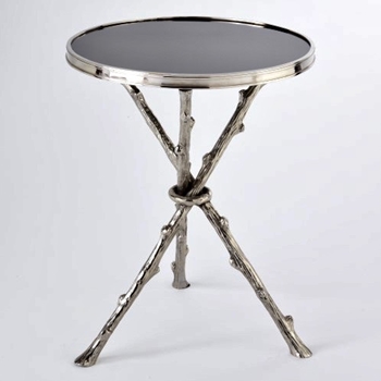 Accent Table - Twig Nickel & Black 16RND/22H