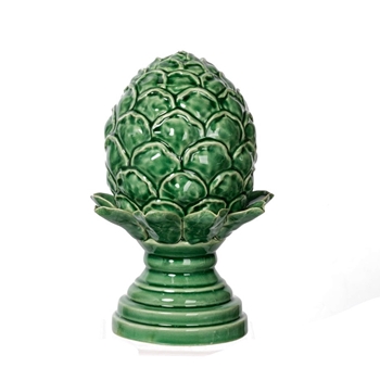 Finial - Pina Emerald Majolica 6W/10H