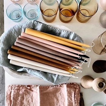 Candle - The Floral Society - Saffron, Petal, Greige, Miel, Parchment Taper 12IN