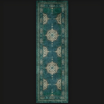 Floorcloth - Tabriz Govad Teal Runner 36W/115L