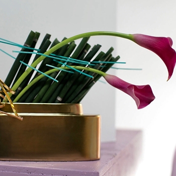 Vase - Sleek Bronze Gold SMALL 9W/2.5D/4H