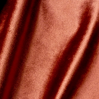 Velvet - Gian - Terracotta - 56in, 100% Polyester Knitted Construction, Easy Care Washable