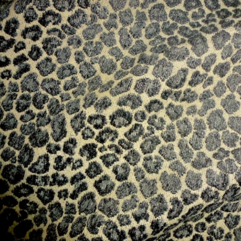 Chenille Jacquard - Spots Graphite Slate, 56in, 26% Polyester, 52% Rayon, 22% Cotton, Repeat 3.4H x 6.3V, 15K DR. Dry Clean Only