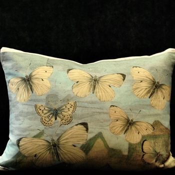 John Derian - Elephant's Trunk Sky Cushion Reverse 24W/18H