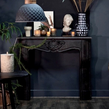 Fireplace Mantel Dublin Black 55W/15D/47H