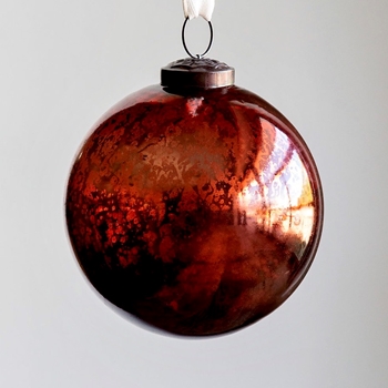 Globe - Mercury Glass Vintage Plum 4in