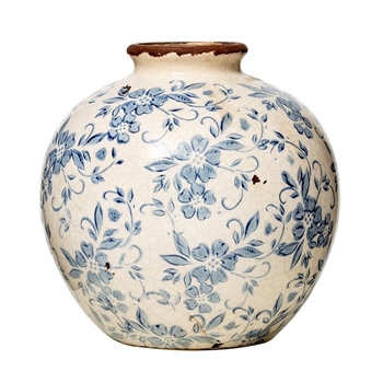 Vase - Delft Victorian Rose Bowl 8in