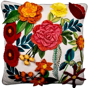 MacKenzie Childs Cushion - Kira's Garden Multi 20SQ