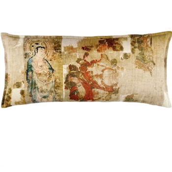 Nepal Cushion Tuscan Linen Bolster 35W/15H Down Filled