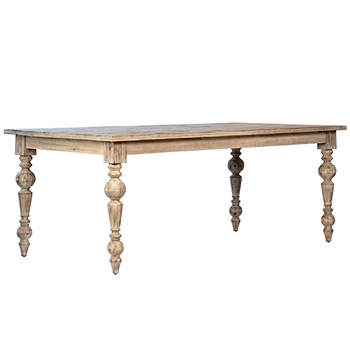 Dining Table - Robles Grey Wash Reclaimed Acacia Wood 78L/40W/30H