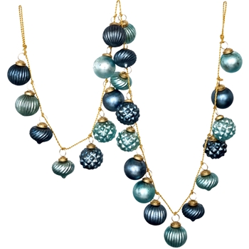 Garland - Kugel  Embossed Wedgewood Blues 72in