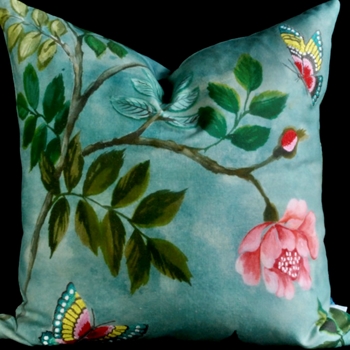 Designers Guild Cushion - Papillon Chinois Teal 20SQ