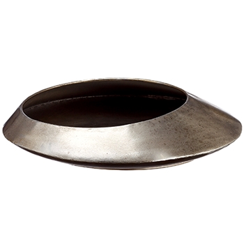 Bowl - Slant Pewter Left off Centre 18W/4H