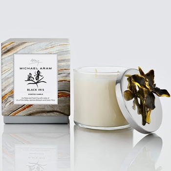 Aram Black Iris Lidded Candle 4W/5H 13.5OZ 69HR
