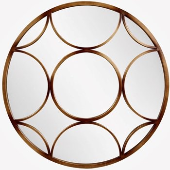 32W/32H - Mirror Carlisle Gold Brass Round
