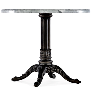 Table - Charleston Bistro Ebony & White Marble 36Wx30H