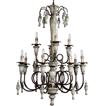 Chandelier - Maya Classic French Grey 12 Arm E12 35W/50H