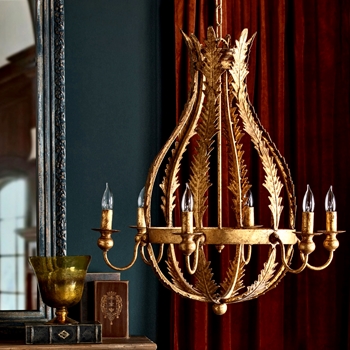 Chandelier - St Augustine Gold Gild 8 E12 Bulbs 29W/32H