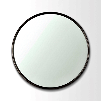 36W/36H - Mirror Piper Blackened Iron Round
