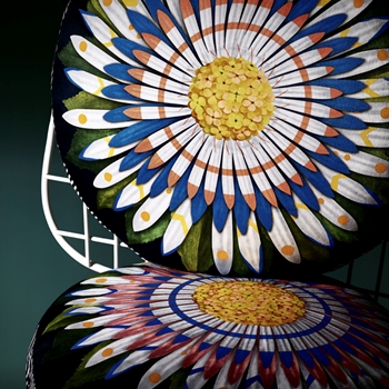 Lacroix - Fleur Fardee Cushion 18in RND - Luxurious Down Insert