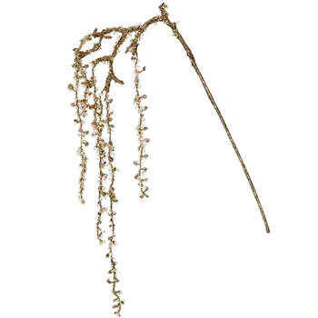 Beaded Crystal Cascade Gold 41in XAS882-GO