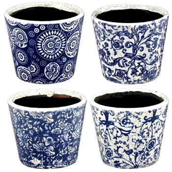 Planter - Delft Evelyn Pot  5.5W/5H AST