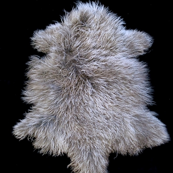 Tibet Mongolian Fur Pebble Grey Pelt 34W/22D