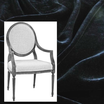Robin Bruce - Adele Berger Armchair Black Velvet 26W/27D/43H