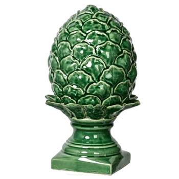 Finial - Pina Emerald Majolica 8W/12H