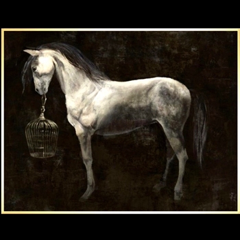 33W/26H Framed Giclee - Naive Innocence Gold Gallery Float