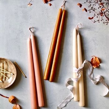 Candle - The Floral Society - Petal, Miel, Parchment Taper 12IN