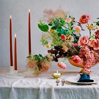 Candle - The Floral Society - Clay Taper 12IN PAIR