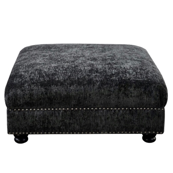 Ottoman - Hutton Graphite Velvet 37W/37D/19H