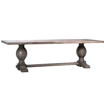 Dining Table - Baxley 106L/42W/30H Grey Wash Solid Pine