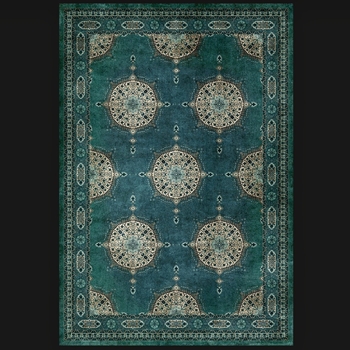 Floorcloth - Tabriz Govad Teal 52W/76L