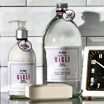 Rue de Marli - Citron de Vigne 1 Litre Bubble Bath & Lotion Pump