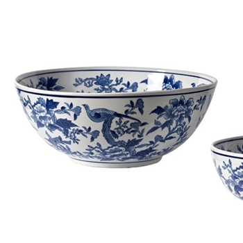 Bowl - Delft Bird & Bough LARGE 17W/7H