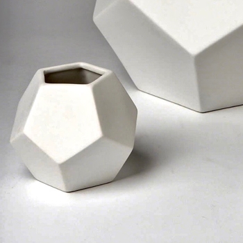 Vase - Facet White 4IN