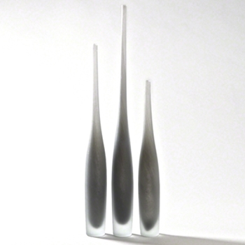 Vase - Spire Bottle Steel TALL 2X26