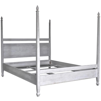 Bed - Venice King White Washed 80W/85L/85H