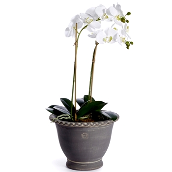 Planter - Wakefield Alvena Grey LG 11.5W/8.5H - Handmade