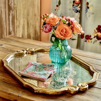 Tray - Eloise Gilt  & Mirror Large 21W/15D