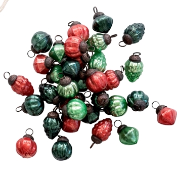 Kugel - Mini 1in Multi Green, Red, Teal Shades Bag of 36